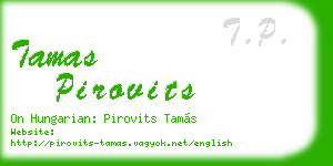 tamas pirovits business card
