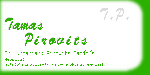 tamas pirovits business card